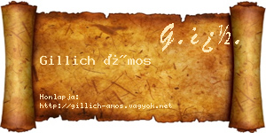 Gillich Ámos névjegykártya